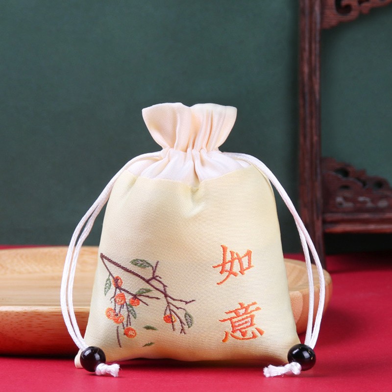 Bolsita bolsita bolsa vacía Dragon Boat Festival portátil repelente de mosquitos bolsa DIY azul y blanco bolsa de lino de algodón bolsa bolsita