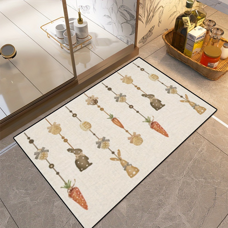 Transfronterizo de Amazon conejo de Pascua alfombra de piso decorativa Flor de camión alfombra de puerta de interior y exterior alfombra de pie de pasillo al por mayor