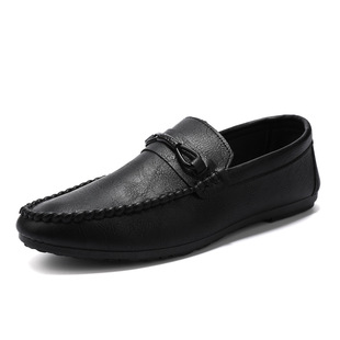 Loafers Men's Korean-style Breathable Driving Shoes Men's 2024 Summer New Casual Leather Shoes Men's Trendy All-match Lazy Trendy Shoes