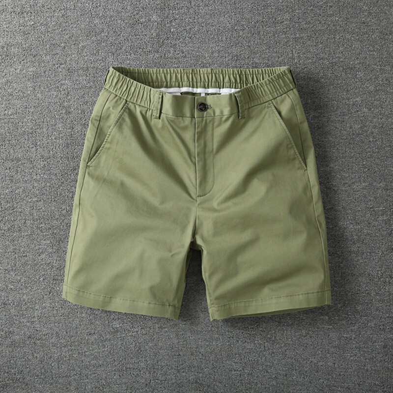 Summer Casual Shorts Men's Loose Straight Three-point Pants Micro-elastic Trendy Quad Pants Japanese Breathable Beach Shorts