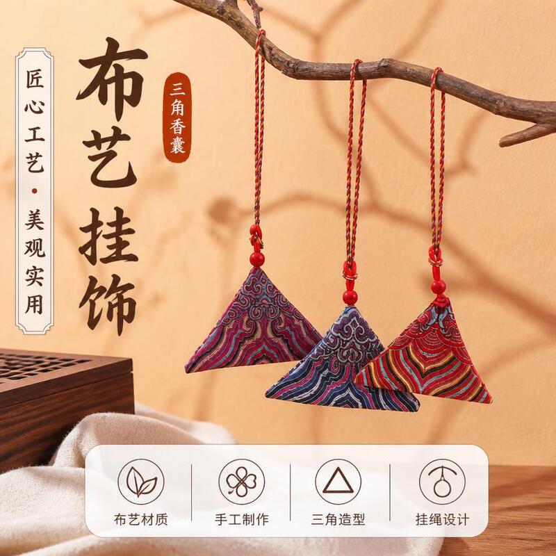 Colorful Wave Xiangyun Triangular Amulet Bag Infant and Toddler Fetal Hair Amulet Sachet Sachet Empty Bag Wholesale Colorful Wave Xiangyun Triangular Amulet Bag Infant and Toddler Fetal Hair Amulet Sachet Sachet Empty Bag Wholesale