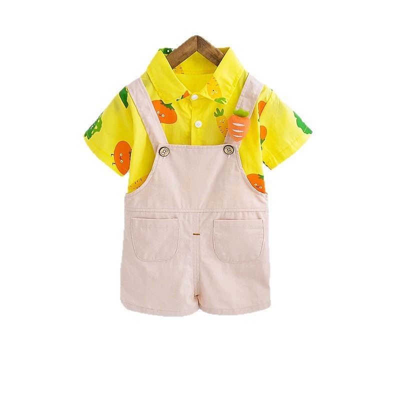 Overall for boys, trousers, children's summer clothing, autumn set, 1 years, western style