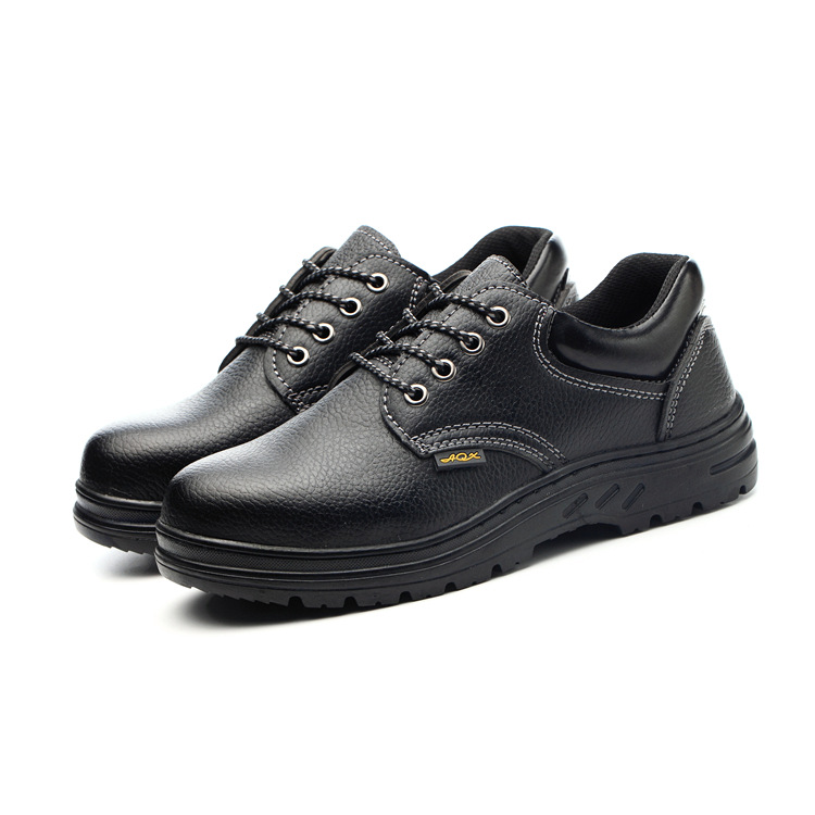 四季劳保鞋男pu革面钢包头防砸防刺工地四季轻便低帮电焊工作鞋