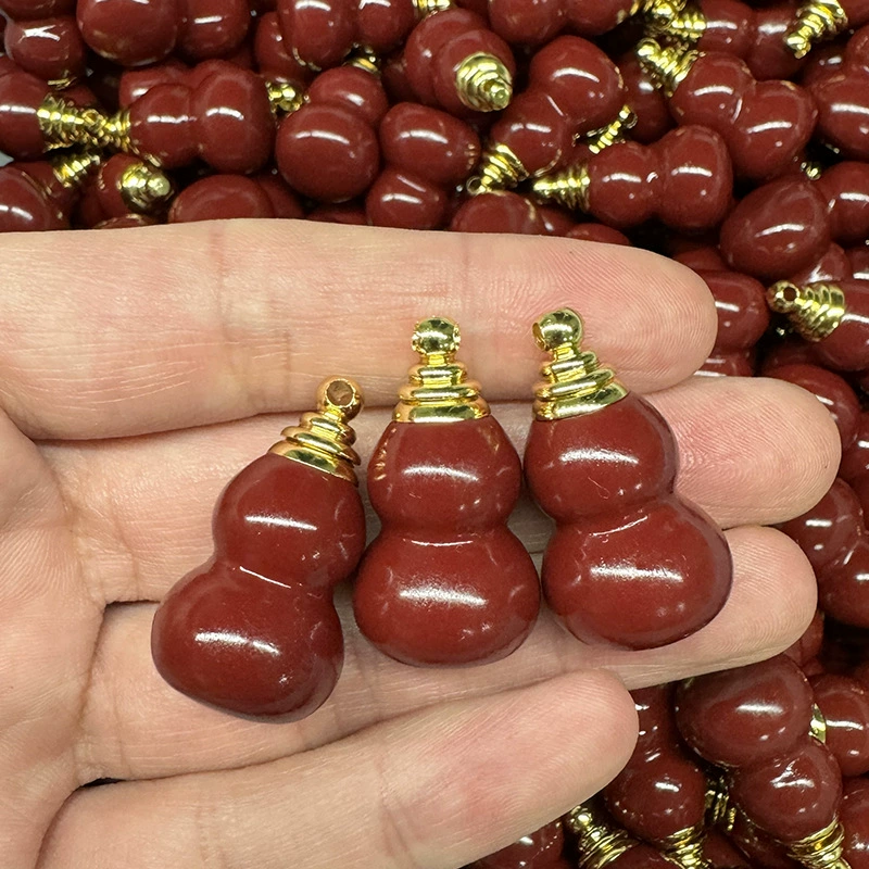 Кулон из киноварной тыквы может открыть полую бутылку с песочной тыквой ожерелье брелок для мобильного телефона с низким содержанием