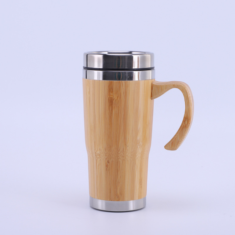 Taza de aislamiento de concha de bambú inteligente de comercio exterior 304 Taza de agua de madera de bambú Taza de bambú Concha 30 Taza de automóvil Taza de café de bambú al por mayor