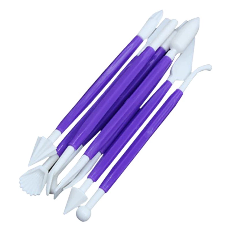 Набор для декорирования тортов из 8 предметов, ручка для резьбы по фондану, нож для резьбы, инструменты для тиснения и украшения тортов своими руками