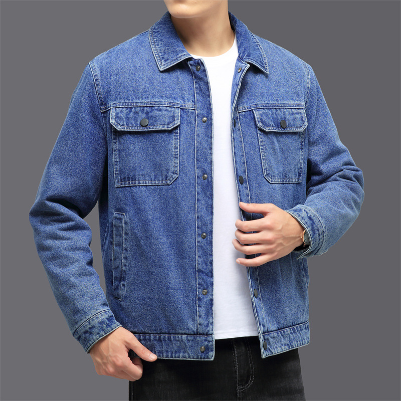 2024 otoño y invierno nueva chaqueta de vaqueros hombre de tendencia universal chaqueta casual chaqueta japonesa estilo de puerto chaqueta cardigan chaqueta