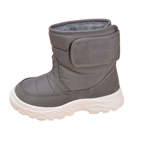 Winter warm children's snow boots, casual soft-sole velcro cotton shoes and velvet black baby boots for men and women
