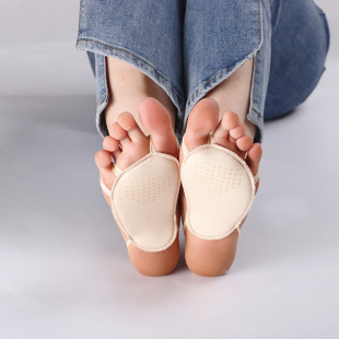 Towel sole forefoot pad anti-pain non-slip heel strap two-finger half-size pad high-heeled shoes sandals invisible seven-point insole
