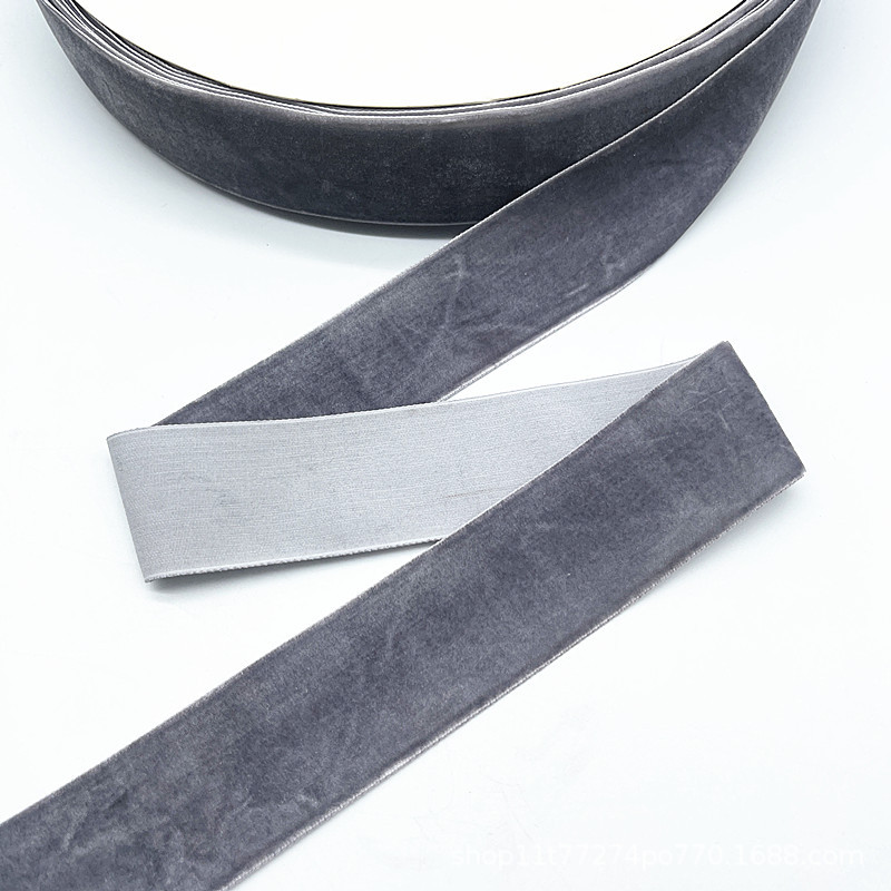 2.7 Métro / paquete de terciopelo de 38 mm boda hecha a mano cinta embalaje de regalo arco DIY decoración de fiesta Santa