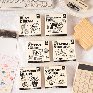 Time Record Series Animal Cat Daily Wooden Seal Handmade DIY Creative Photo Album Landscaping Handbook Seal