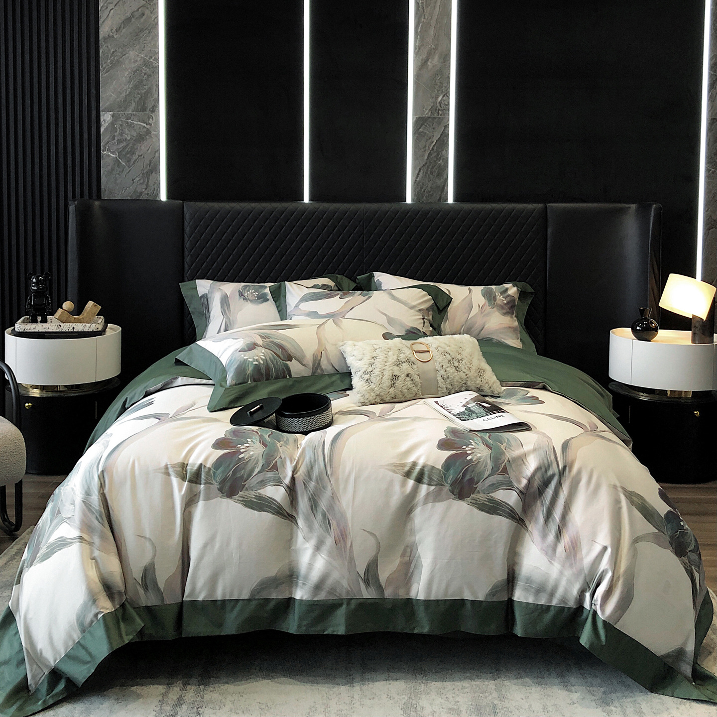 High-end Vintage-style Long-staple Cotton Four-piece Bedding Set, Suitable All Seasons, Pure Cotton, For The Master_voghion.com