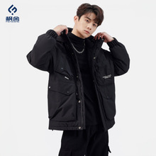 枫舍男装 /秋冬新款新国标羽绒服男加厚保暖宽松连帽日系工装外套