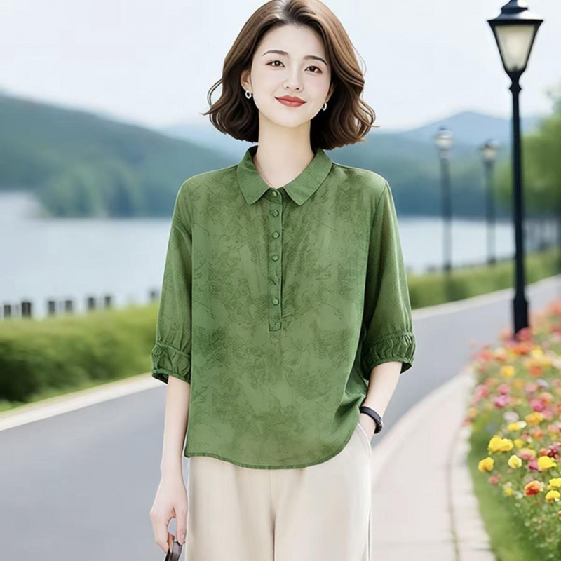 【Authentic Product】New Stylish Summer Women's Thin Shirt That Hides Imperfections and Makes You Look Slimmer Xq 【Authentic Product】New Stylish Summer Women's Thin Shirt That Hides Imperfections and Makes You Look Slimmer Xq
