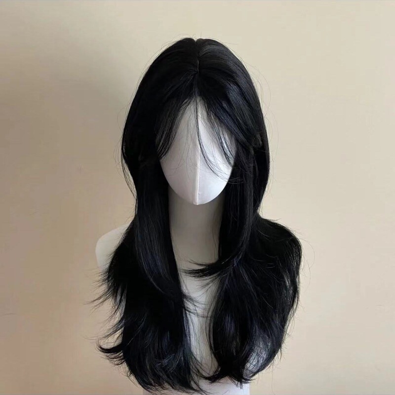 Kony Wig for Women, Full Head Wig with Realistic Hair Strands, Rose Hair Net Style, Middle Parting, French Bangs, High-Density Realistic Look Kony Wig for Women, Full Head Wig with Realistic Hair Strands, Rose Hair Net Style, Middle Parting, French Bangs, High-Density Realistic Look