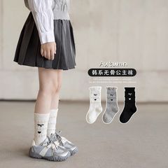 女童袜子春秋款中筒袜花边小公主可爱公主袜秋冬季学生袜外贸批发
