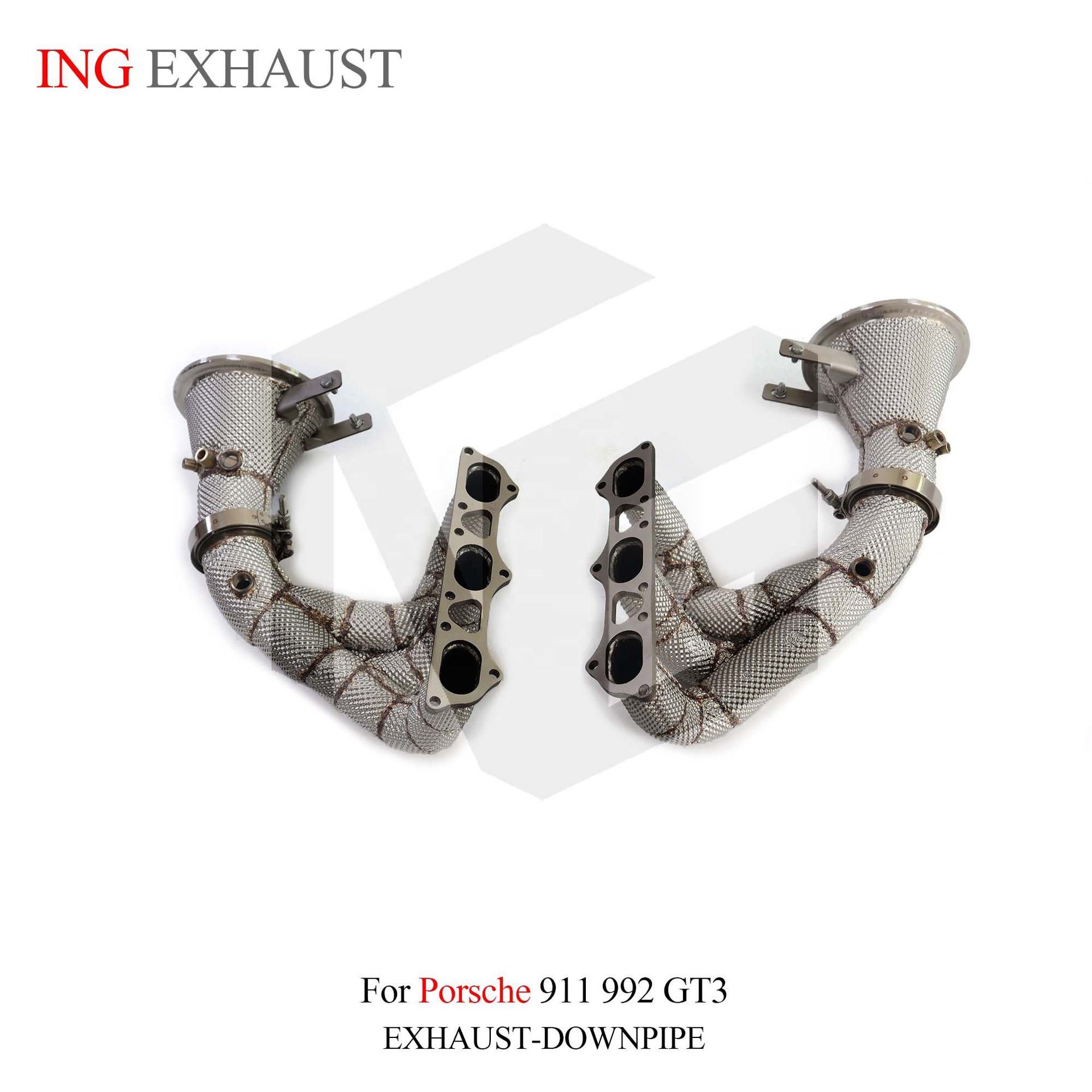 For Porsche 911 992 GT3, Stainless Steel Exhaust System Manifold with Heat Shield