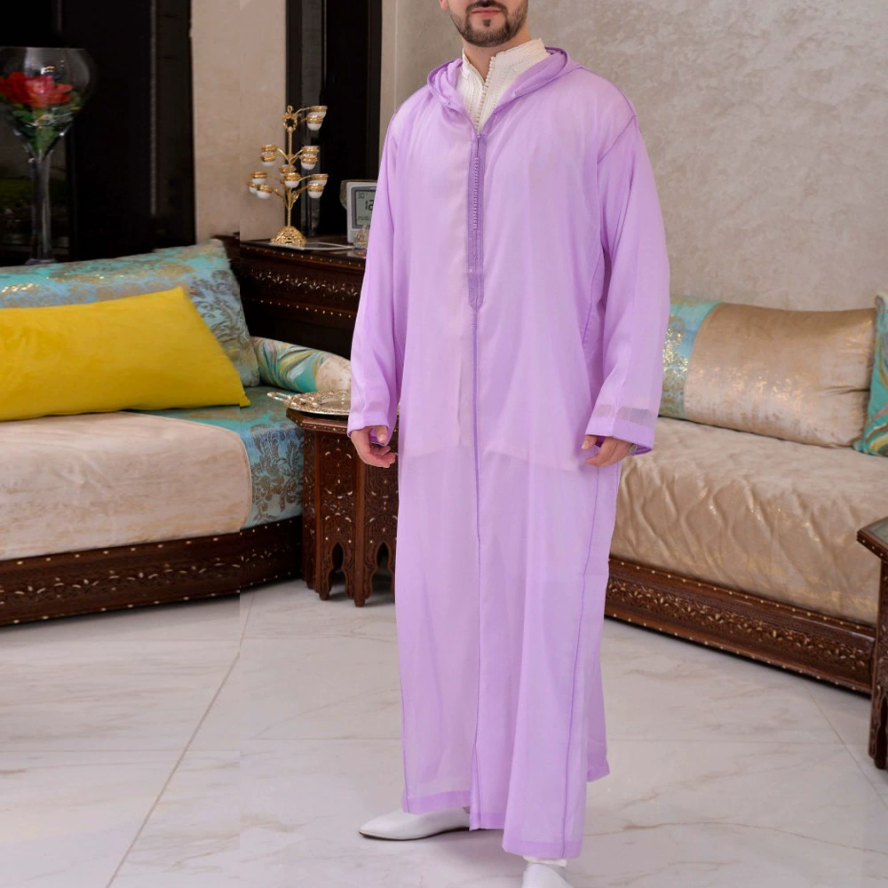 2023 AliExpress Amazon Slim Muslim в наличии Обычная Мужская мусульманская рубашка с капюшоном