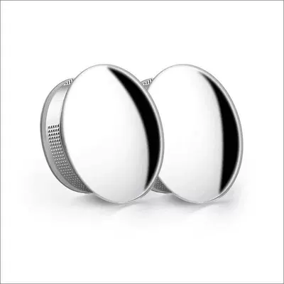 Rearview mirror modification with wide-angle high-definition blind spot mirror for scooters and electric vehicles, suction cup-style small round mirror, simple design for cars (Rearview mirror/rearview mirror) - new-model-suction-cup-rearview-mirrors-round-1-pair
