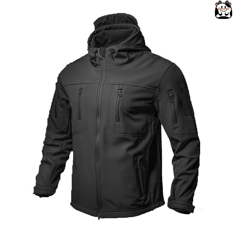 Outdoor Shark Jacket Tactical Winter Soft Shell Jacket Thickened Waterproof Windproof Plus Velvet Warm Mountaineering Jacket