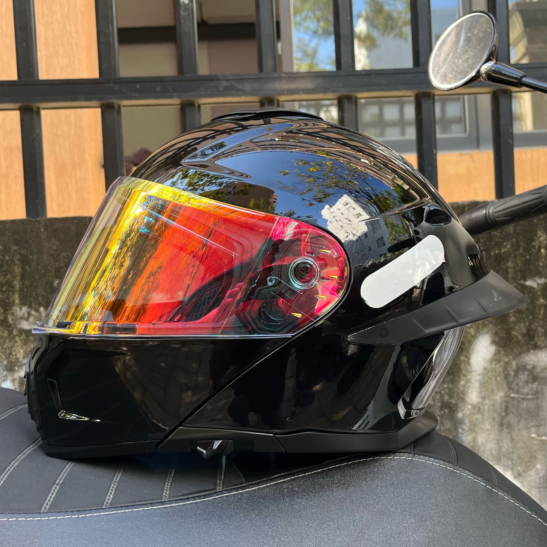 Casco de Motocicleta Orz con Certificación DOT para Hombre y Mujer, Casco Abierto con Visera Doble, Spoiler de Invierno, Cobertura Media, Azul para Todas las Estaciones.