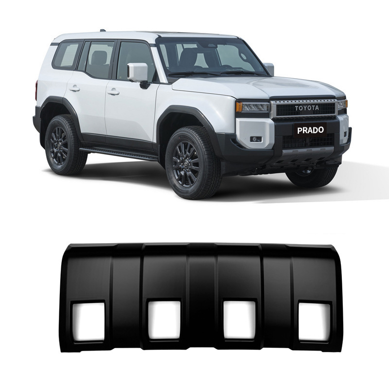 Suitable for Toyota's New Prado Lc250 Front Bumper Lower Guard Plate Blackened Version New Prado Black Warrior Modification Parts