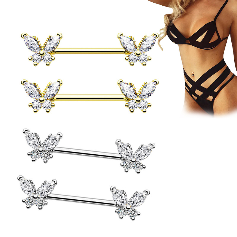 Silver pointed spike labret stud material detail
