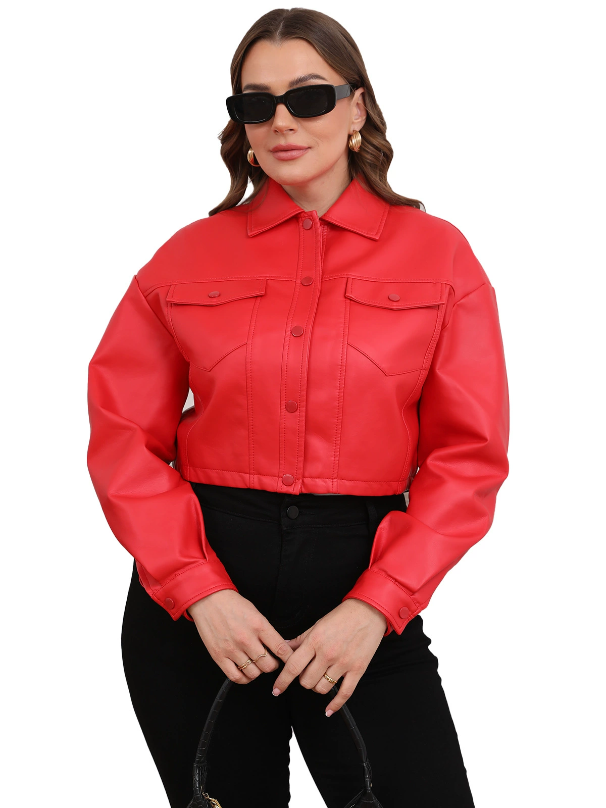 Long-sleeve, short jacket, plus size, oversize, European style