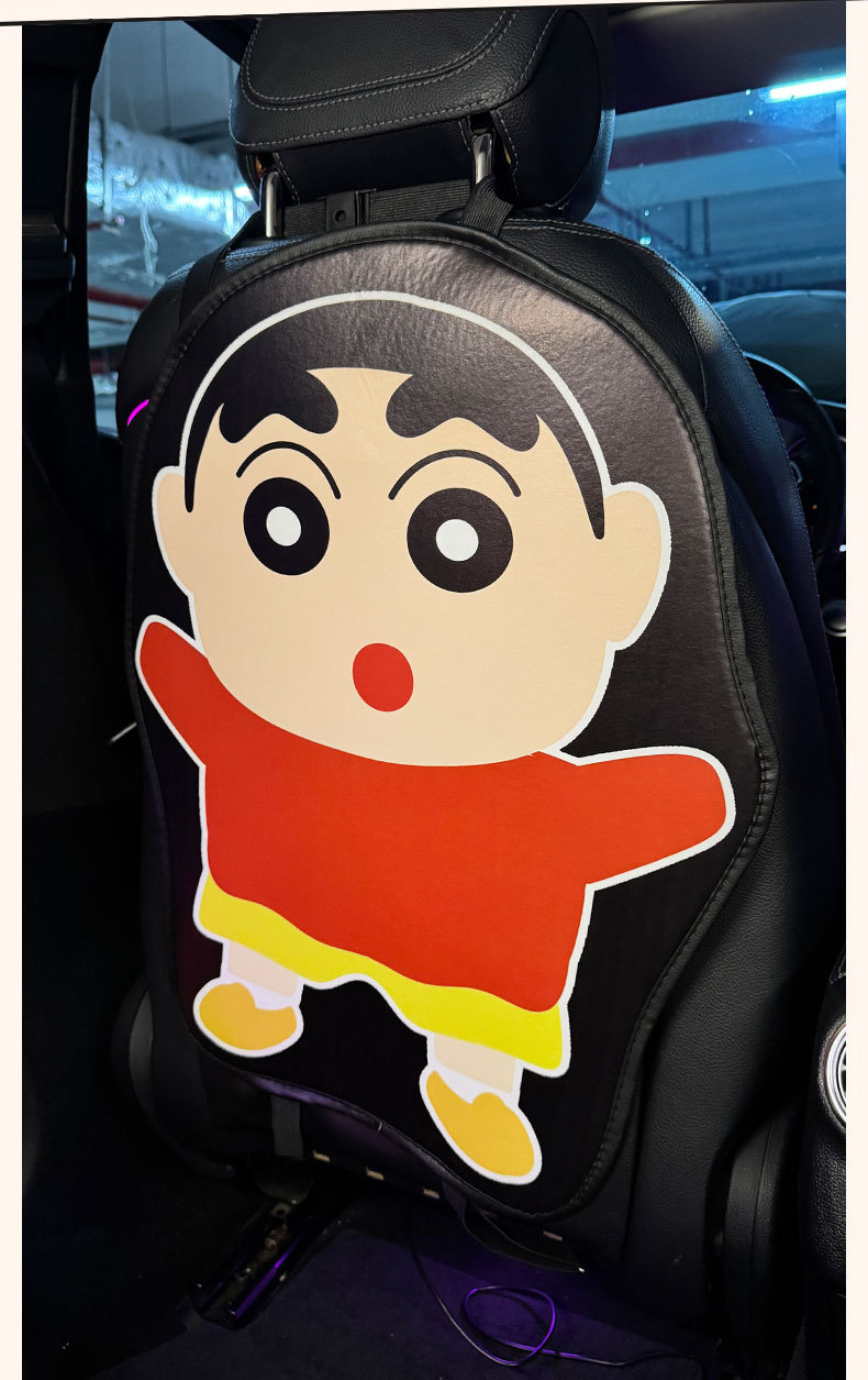 Cartoon Shin-Chan Anti-Kick Pad Universal Rear Seat Backrest Anti-Dirt Protective Pad Car Rear Seat Protection Pad Anti-Wear Pad