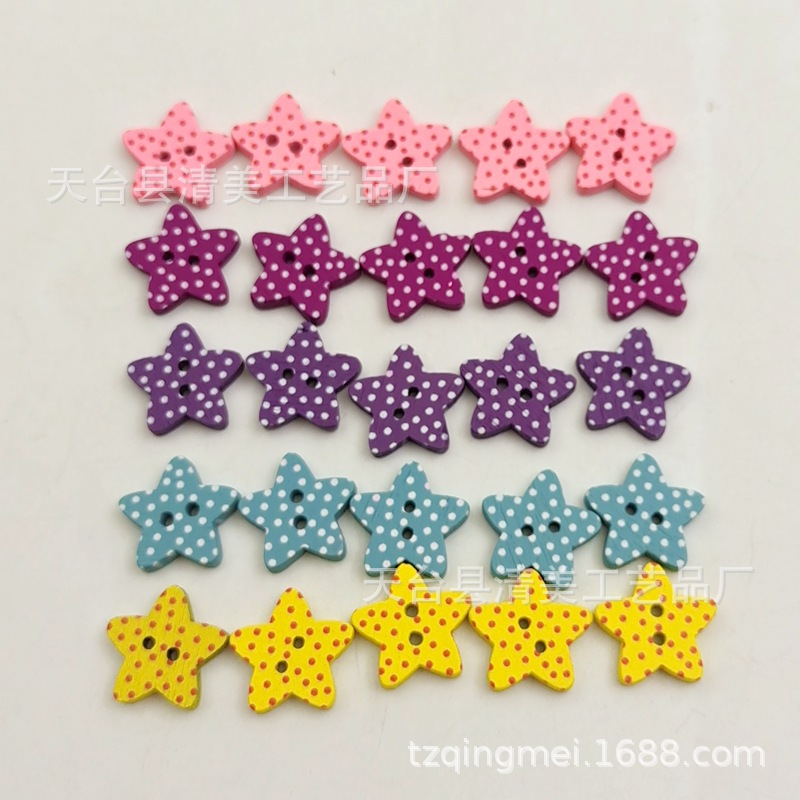 15mmDIY pinta lunares pintados estrella de cinco puntas fondo blanco pinta estrella de cinco puntas mezclada 100 por paquete