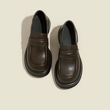 2025新款羊毛绒日系小皮鞋秋冬季休闲百搭英伦风学院风乐福鞋复古