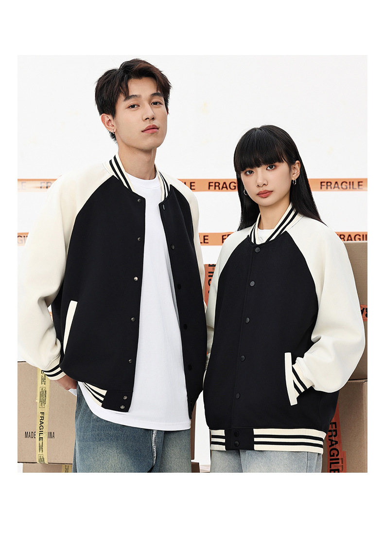 Men's Baseball Jacket Cardigan Heavyweight Colour Block Sweater_voghion.com