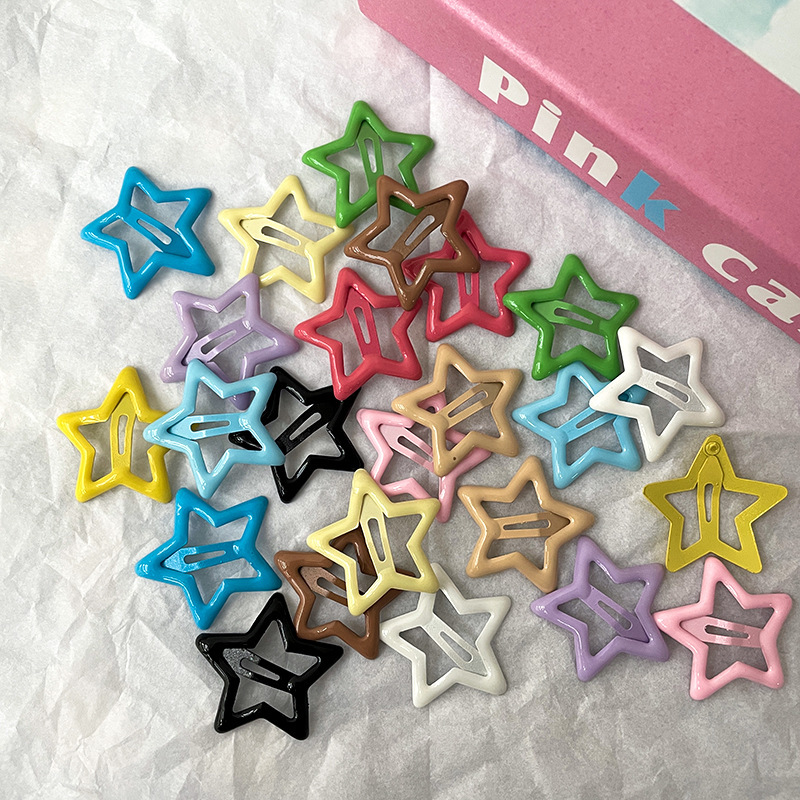 Children's Five-Pointed Star Hairpin Colorful Small Claw Clip Baby Bangs Hair Accessory Cute and Adorable Hair Ornament
