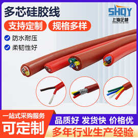 多芯软硅胶高温电缆护套线 0.5 0.75 1 1.5 2.5平方特软硅胶线YGC