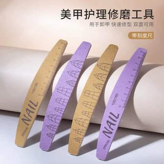美甲搓条双面打磨条可水洗带刻度耐用不掉砂条指甲修型店专用工具