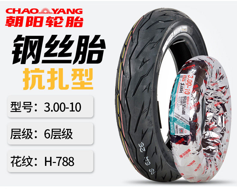 Chaoyang Tire 3.00/2.75-10/14/16X2.50/3.0 Electric Vehicle Vacuum Tire Battery Car Steel Wire Tire