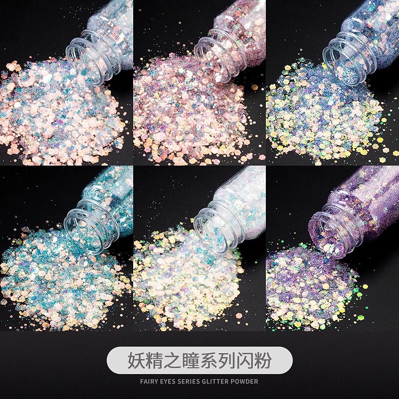 Fairy Pupil Gradient Phantom Cyber Celebrant Nail Art Sequins Handmade Masha Crystal Gum Glitter Filler diy