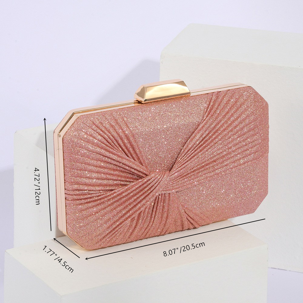 Women's Evening Bag Dress Pleated Party Clutch Niche Unique Design Shoulder Cosmetic Bag Wholesale
