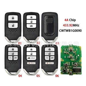 Cwtwb1G0090 Honda 10-cu nəsil Accord 18-21 smart avtomobil açarı 4A çip 433Mhz