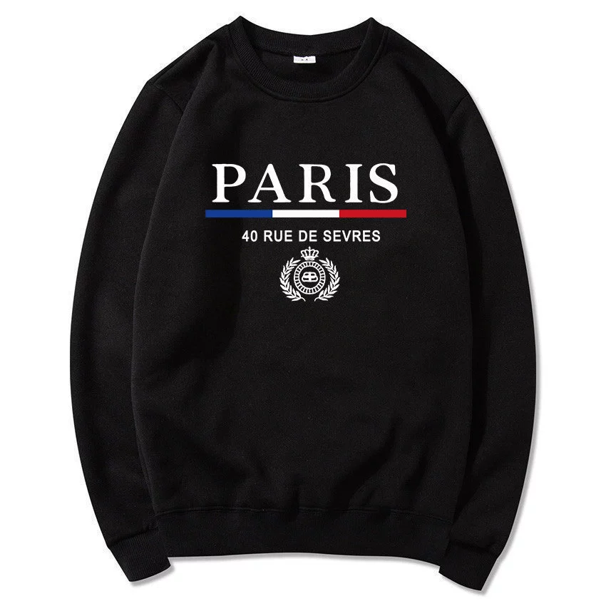 Трансграничная осенне-зимняя поставка мужских и женских пуловеров, повседневных свободных спортивных бархатных топов и толстовок с круглым вырезом и длинными рукавами с принтом