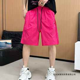 2026夏季男士新款透气速干百搭潮流五分休闲短裤时尚直筒纯色薄款