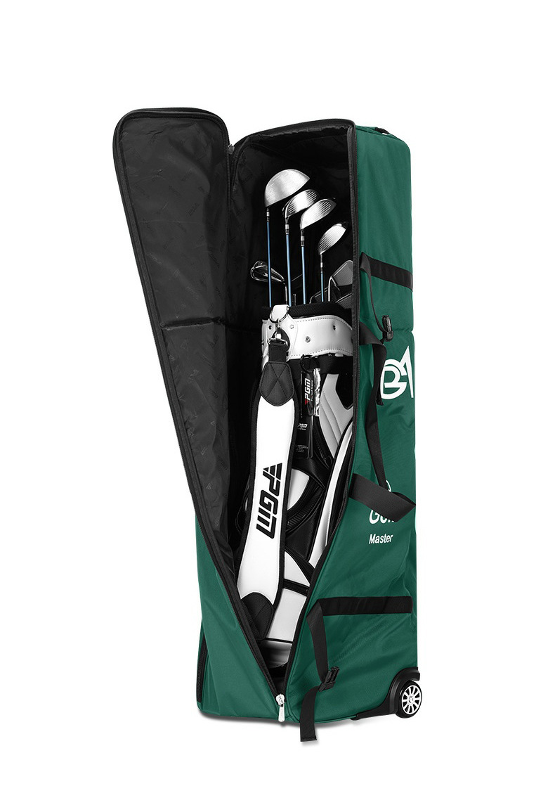 Túi hàng không golf PGM có máy kéo, vỏ bảo vệ dày, gập gọn, du lịch — Túi hàng không màu xanh lá cây có kéo [bông ngọc trai dày/có khóa hải quan TSA/đi kèm túi đựng] HKB019 chi tiết 26