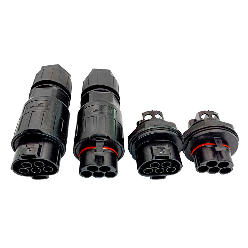 Photovoltaic AC Electrical 5-core Connector Solar Inverter AC Output Header Cable Wiring Waterproof Plug