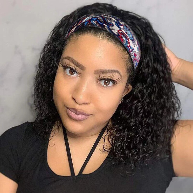 Cross-Border New Product Headscarf Wig for Women, Short Curly Hair, European and American Fashion Small Coiled Tube Headband Wig, Chemical Fiber Wig Set Cross-Border New Product Headscarf Wig for Women, Short Curly Hair, European and American Fashion Small Coiled Tube Headband Wig, Chemical Fiber Wig Set