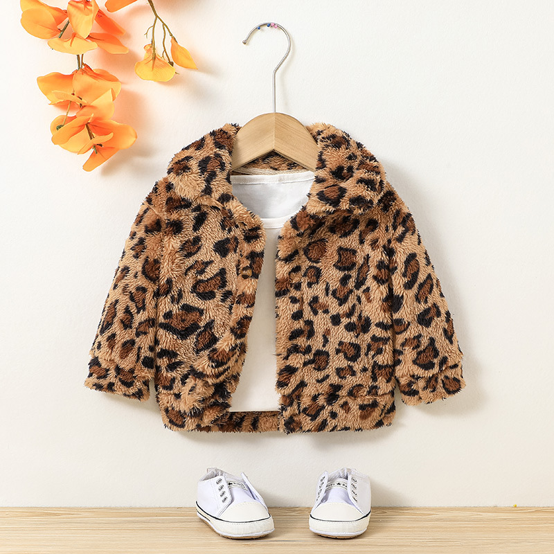 Fashion Leopard Polyester Boys Outerwear display picture 1