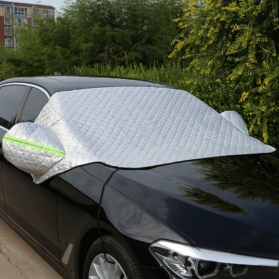 Car snow shield Anti-Freeze Cover Winter Snow Cover - silver-non-magnetic-large-ear-cap-thickened