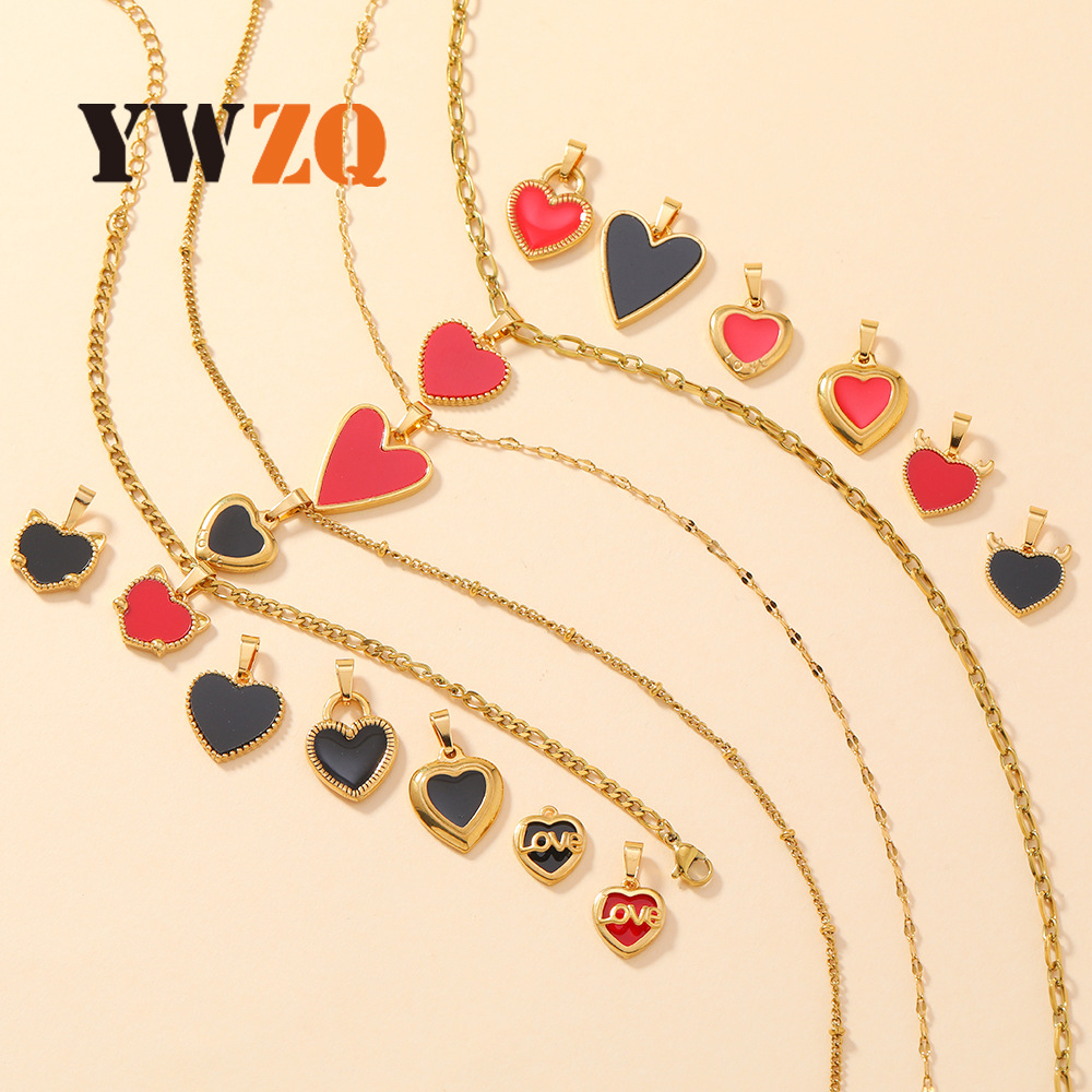 Colgante único de moda de acero inoxidable fundición joyas goteo de aceite LOVE amor conchas colgante accesorios DIY