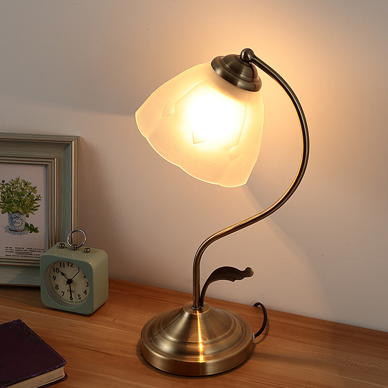 European Pastoral Mediterranean Bedside Lamp Home Bedroom Study Table Lamp Decorative Lamps Retro Warm Creative Fragrance