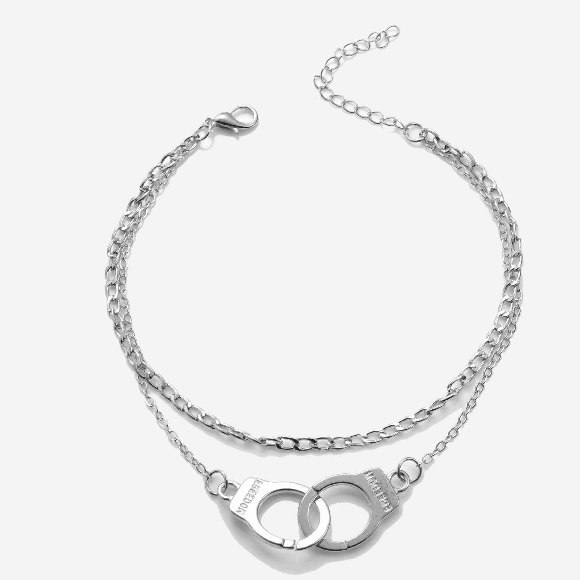 Cavigliera con manette dell'amore personalizzata per uomo_voghion.com