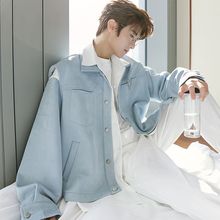 2025春秋季小众高级宽松设计夹克外套痞帅新款时尚男装撞色上衣服